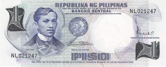 Philippinen 1 Piso 1969 p142b